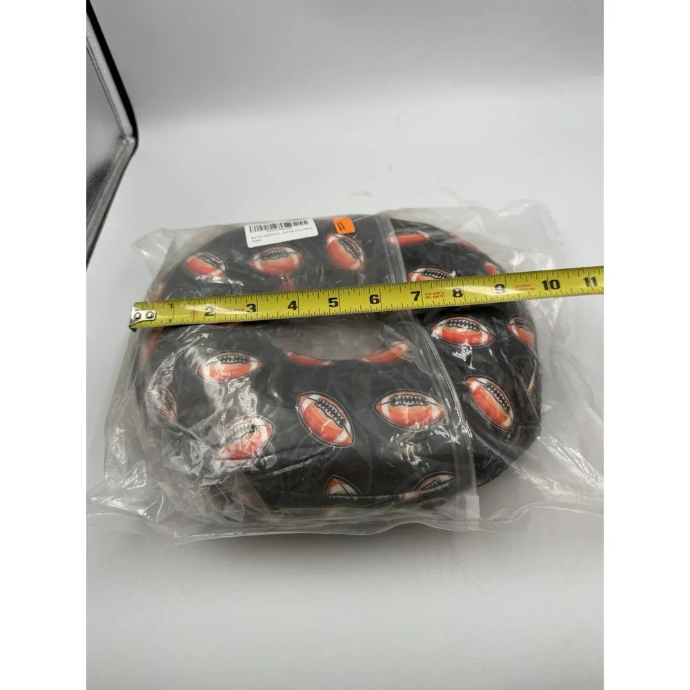 NWT Football Themed Ear Piercing Donut Pillow with Ear Hole for Side Sleepers